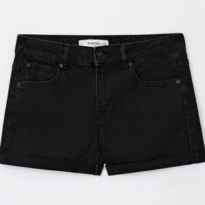 Mango Vicky Women's Black Denim Shorts, size EU 36, US 4, Casual Summer